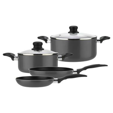 Batera de cocina gourmet aluminio 6 piezas gris