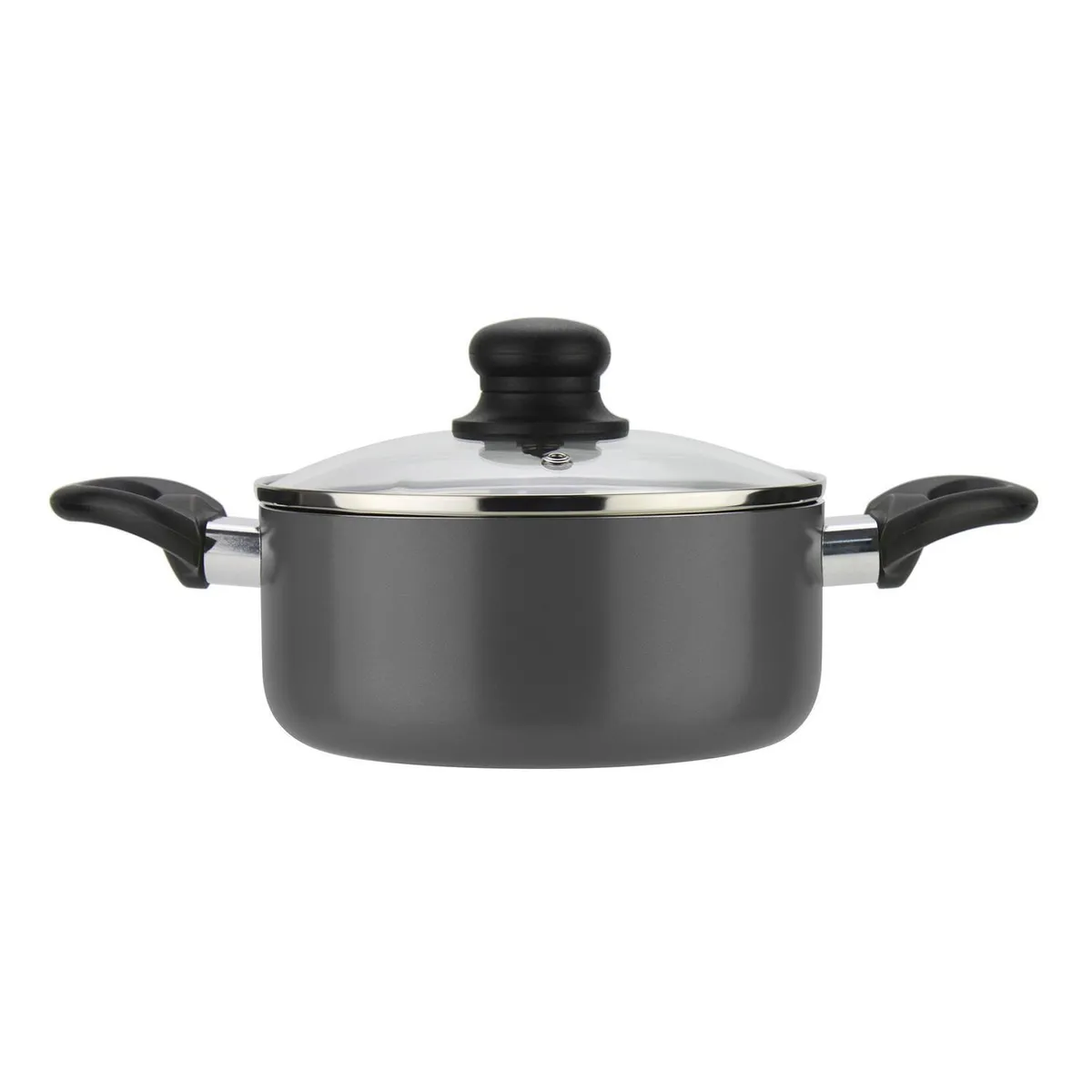 FANTUZZI - Batería de Cocina 6 Piezas Aluminio Gourmet Gris