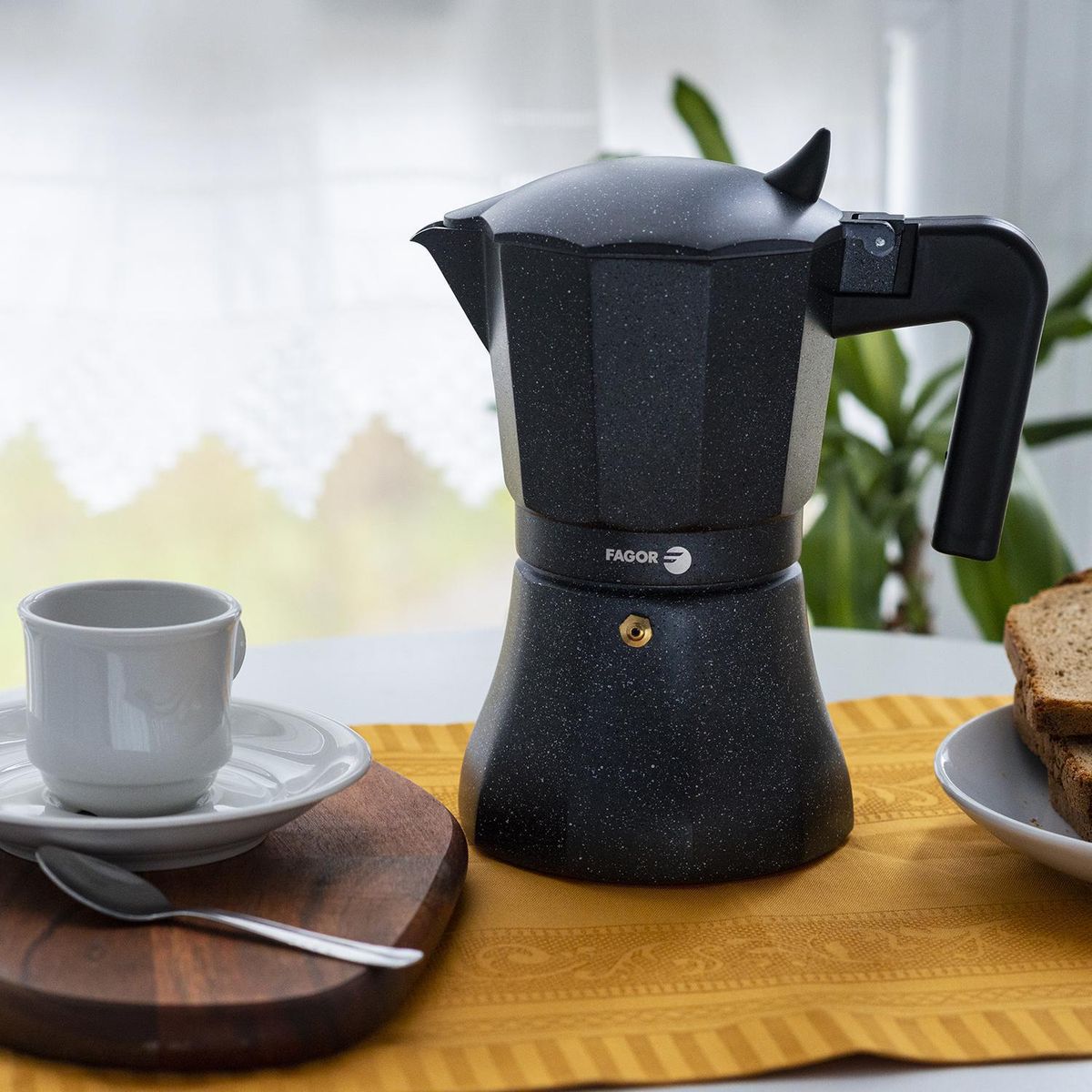 Fagor - Cafetera Moka Fagor Aluminio 600 ml Gris oscuro