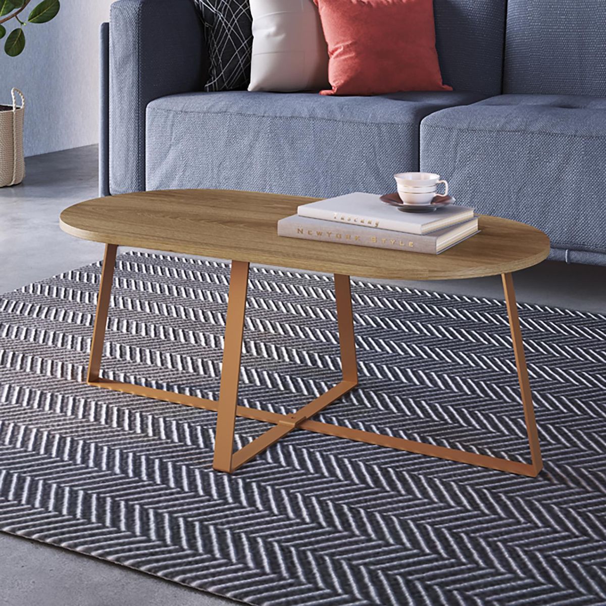 DECOCASA - Mesa de Centro 27941 Nat Dorado