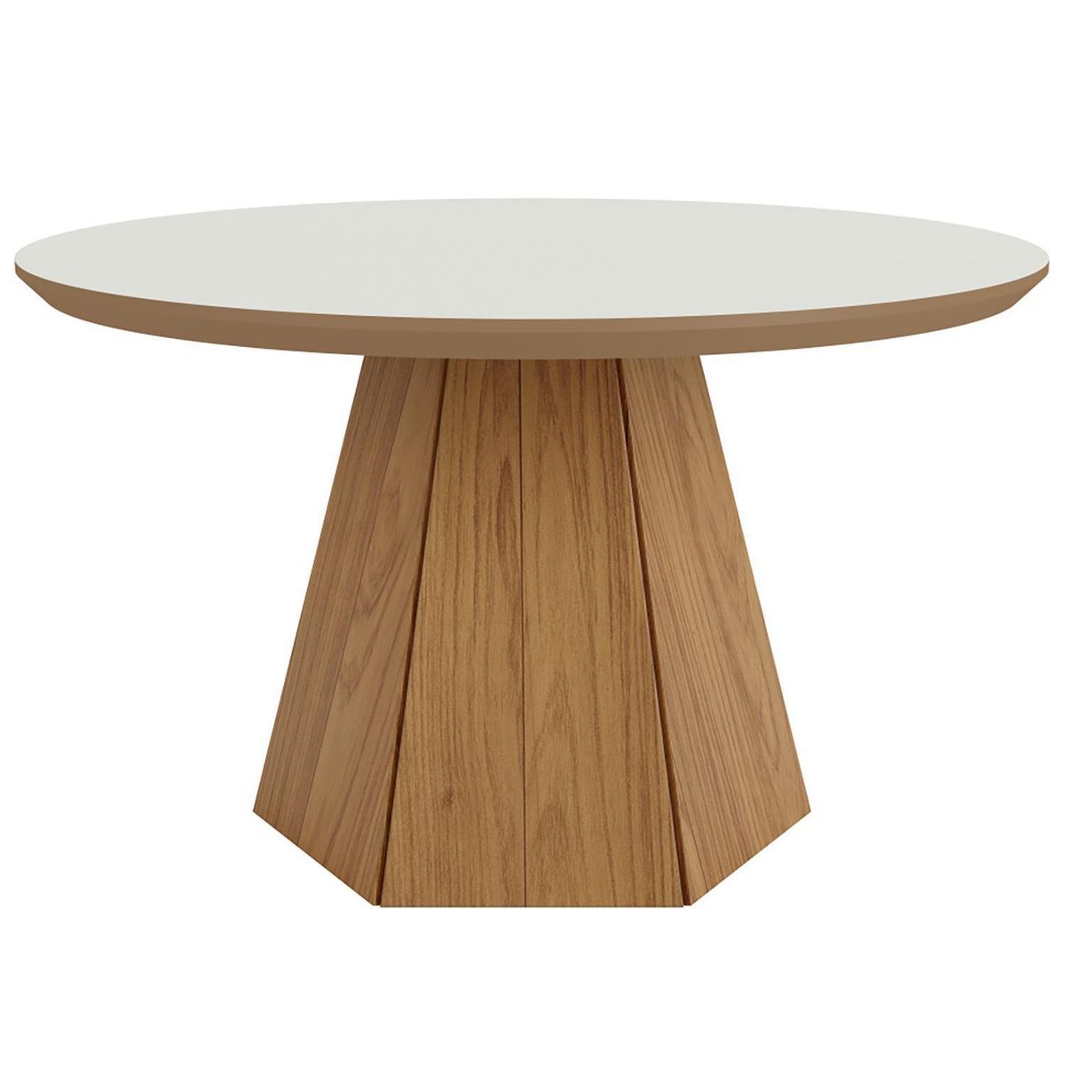 DECOCASA - Mesa de Centro TB605 Off White Castaño