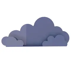 DUCASSE - Repisa Nube Acero 1 Nivel(es) 19x5x26 cm Azul