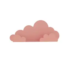 DUCASSE - Repisa Nube Acero 1 Nivel(es) 26x5x17 cm Rosado