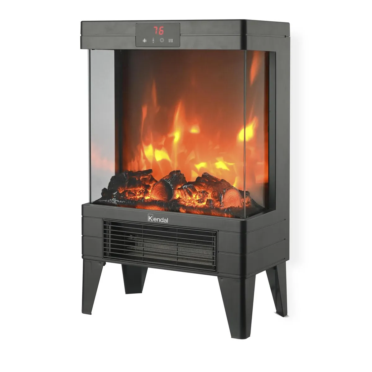 KENDAL - Estufa Chimenea Eléctrica 1800 W Radiación KCE-96S 