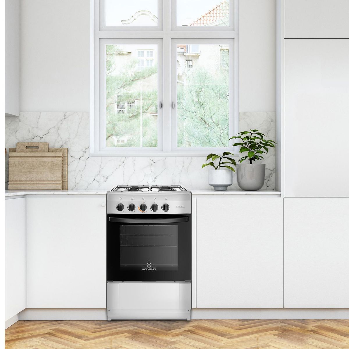 MADEMSA - Cocina a Gas 4 Platos Blanca MV 110 T