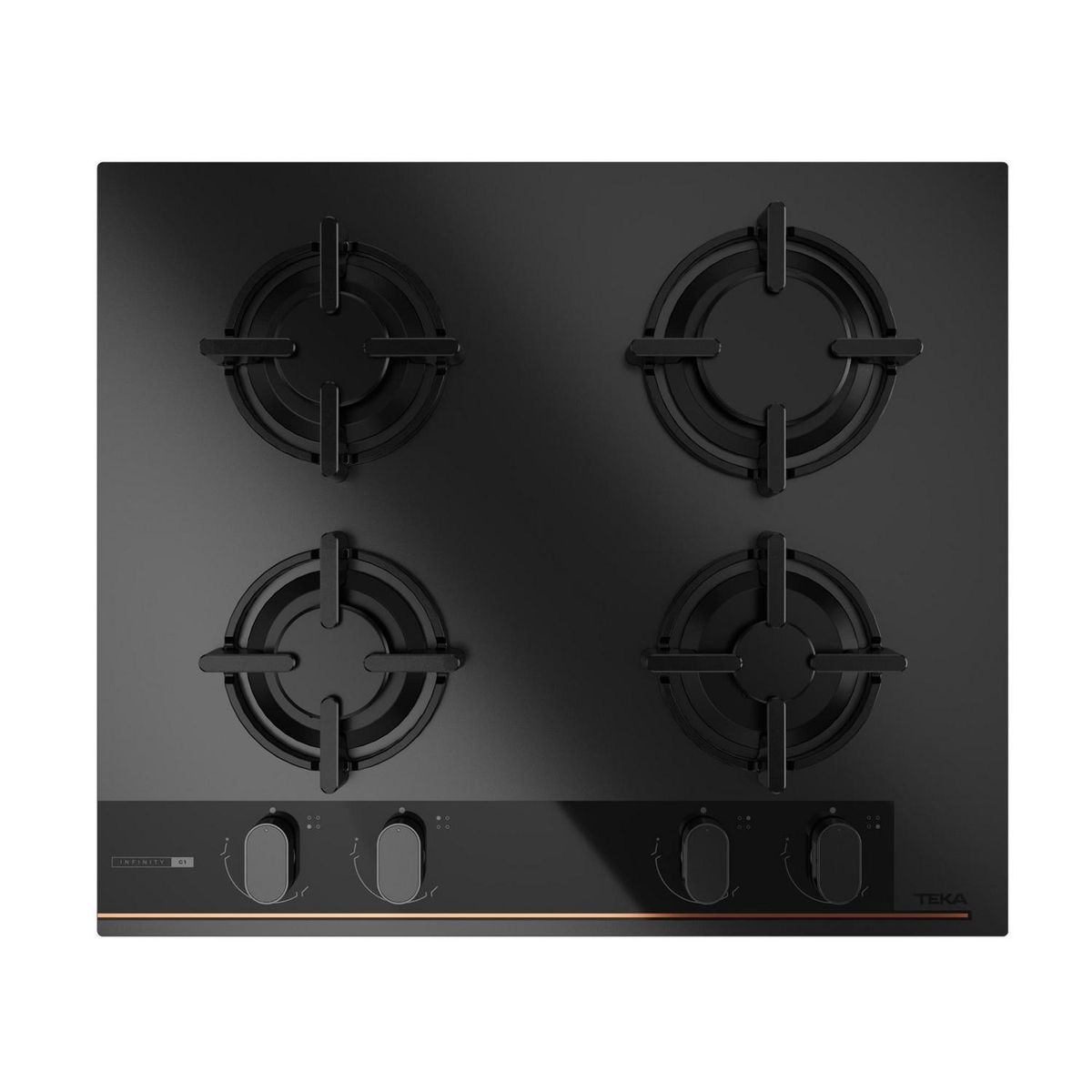 TEKA - Encimera Gas Licuado 4 Platos Negro GBC 64 INFINITY G1