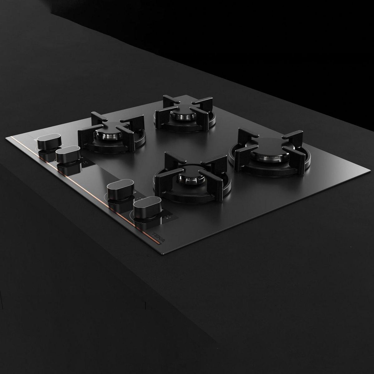 TEKA - Encimera Gas Licuado 4 Platos Negro GBC 64 INFINITY G1