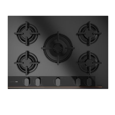 Encimera a gas 5 quemadores cristal/gas 70 cm