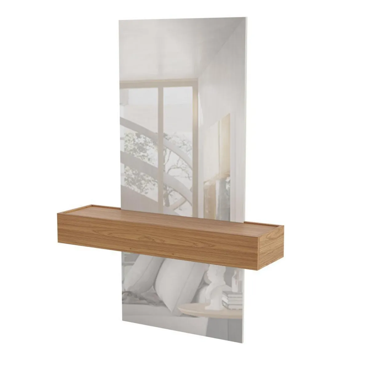 DECOCASA - Arrimo Espejo TB485E Castaño