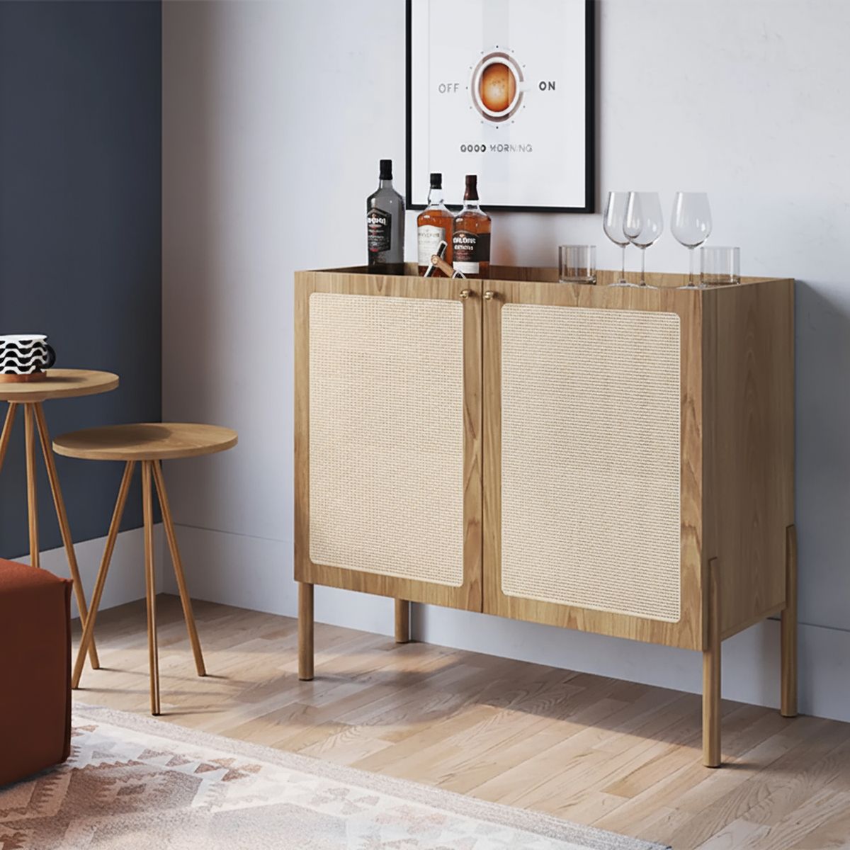 DECOCASA - Bar Oslo 37.5x81x93 cm Café