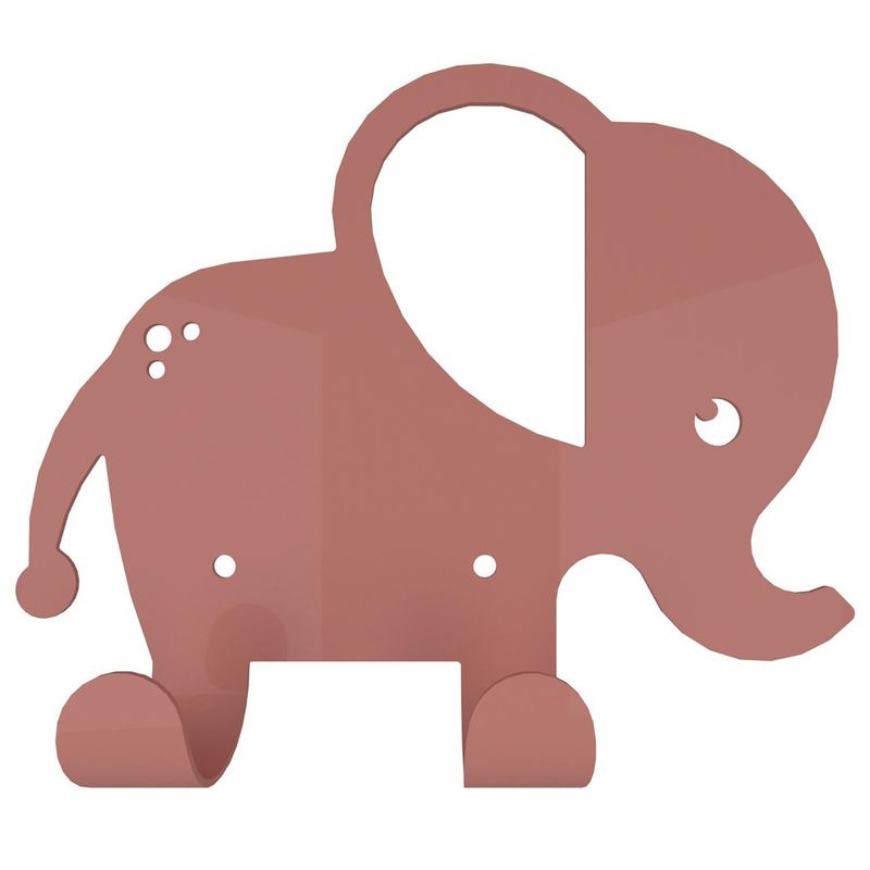 DUCASSE - Percha Zoo Elefante Acero Rosado