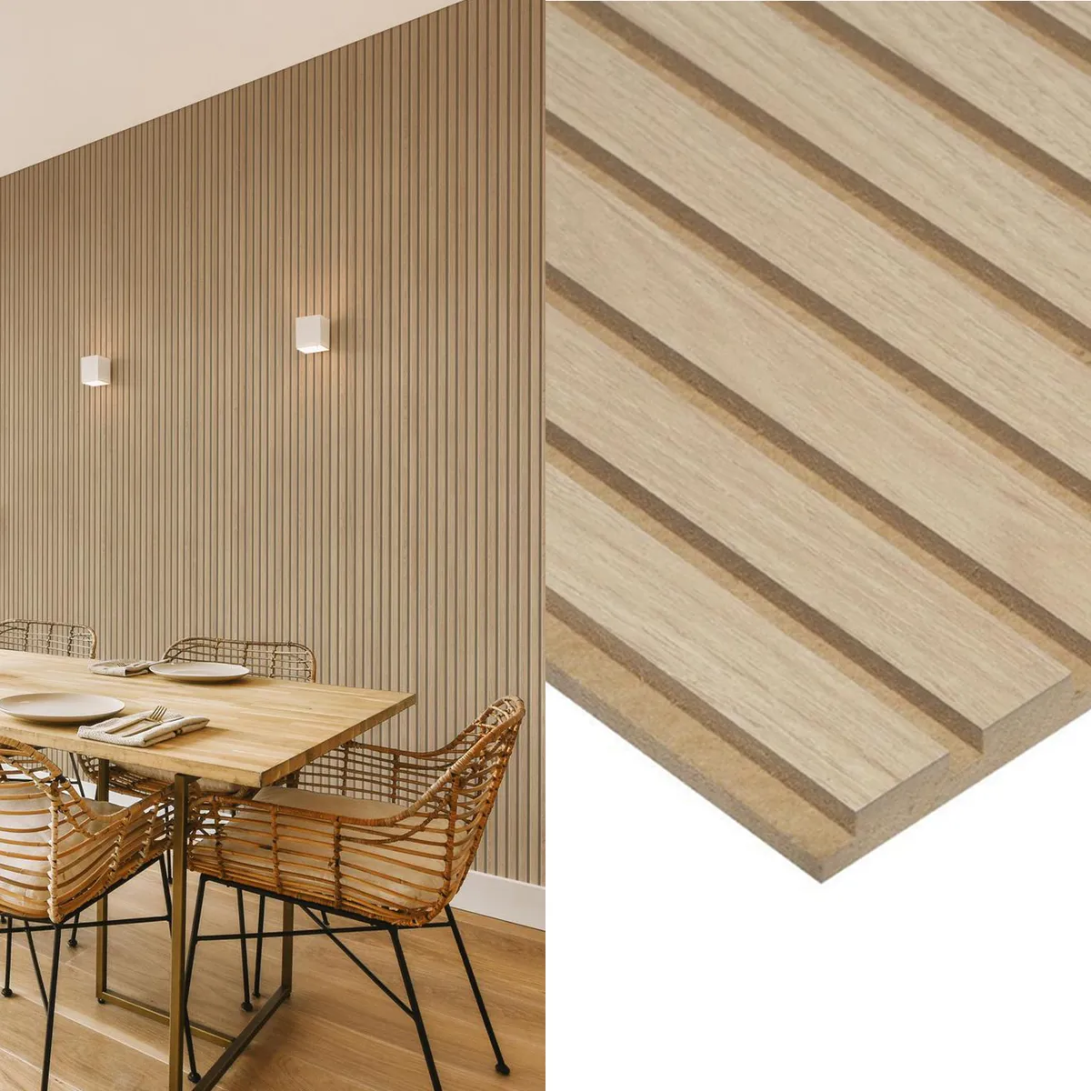 MASISA - Wall Panel 3D 21.8x248 cm Carvalo/Blanco 2.16 m2