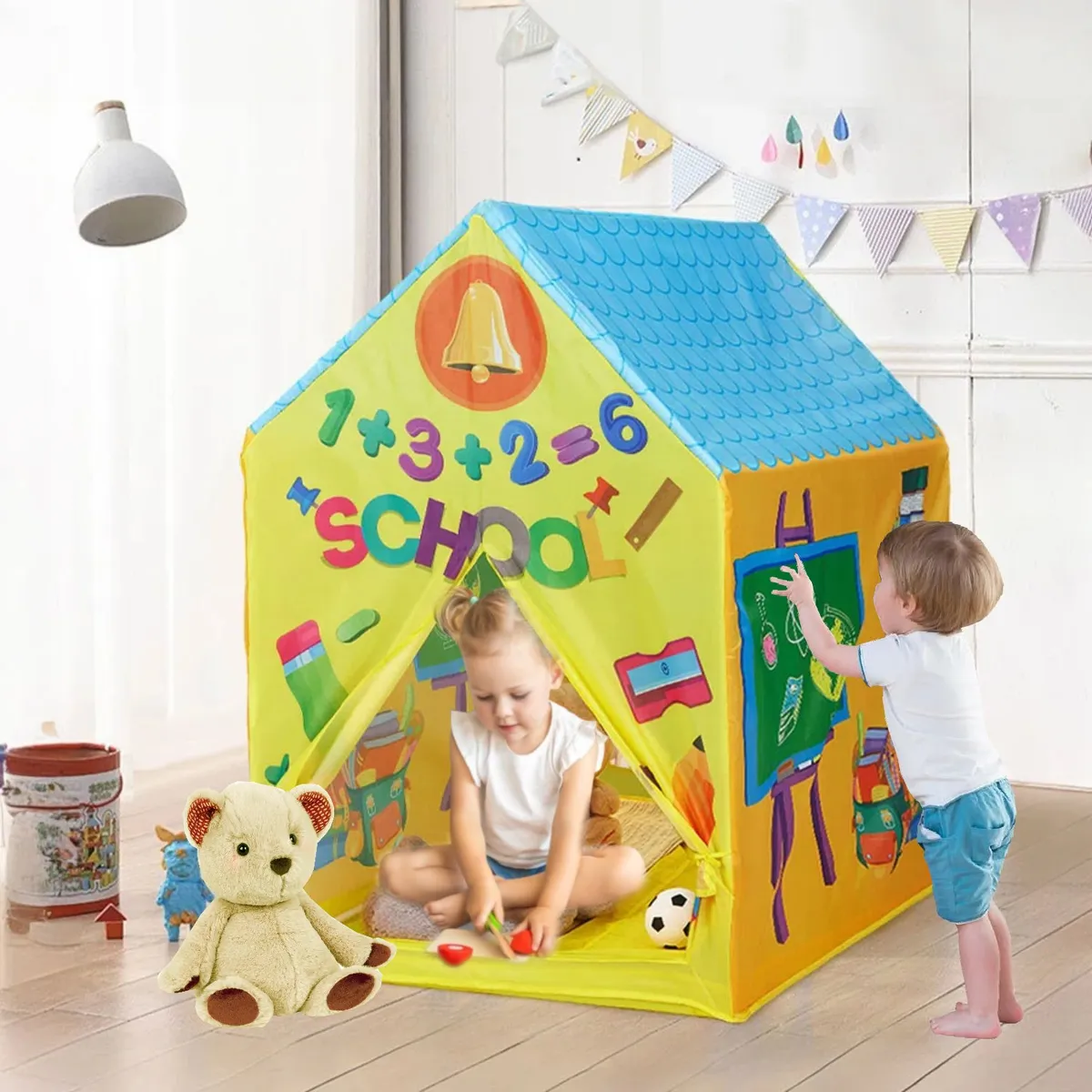 KIDSCOOL - Carpa Infantil 69x103x93 cm Amarillo