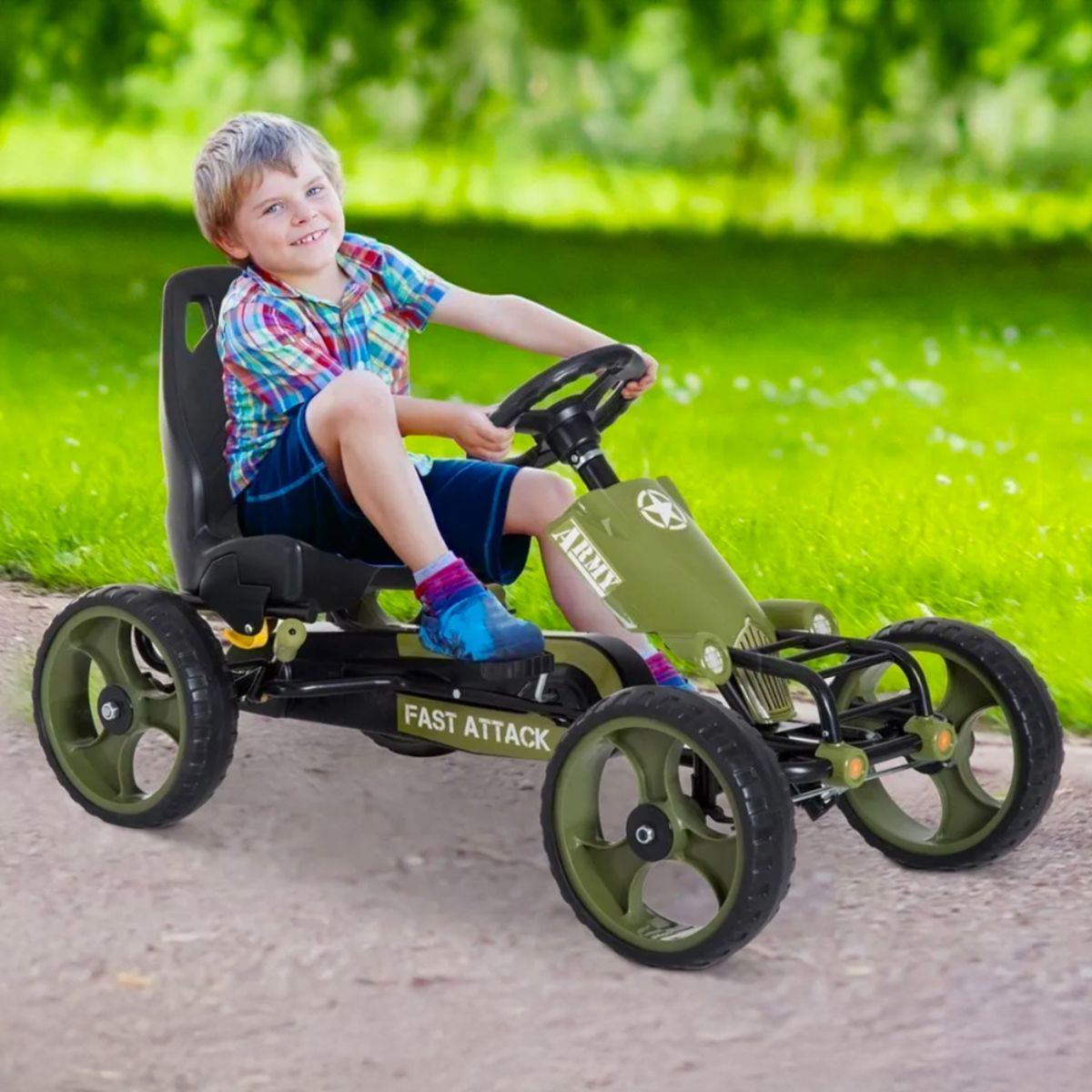 KIDSCOOL - Go kart Racing army Kidscool Verde Desde 18 meses