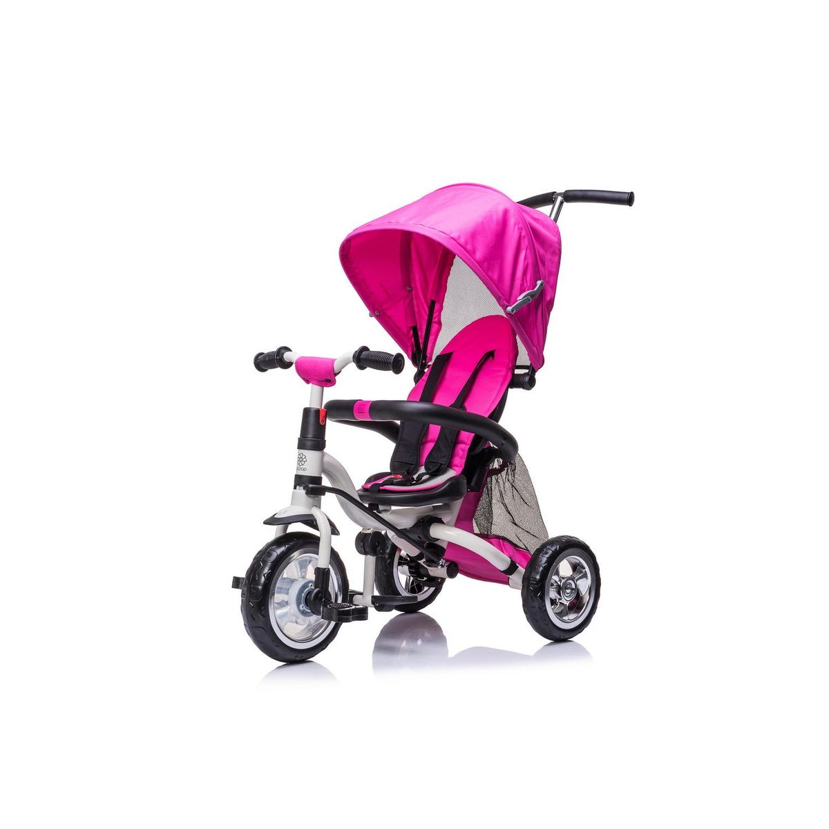 KIDSCOOL - Triciclo Evolutivo Plegable Canopy Rosado Desde 13 meses