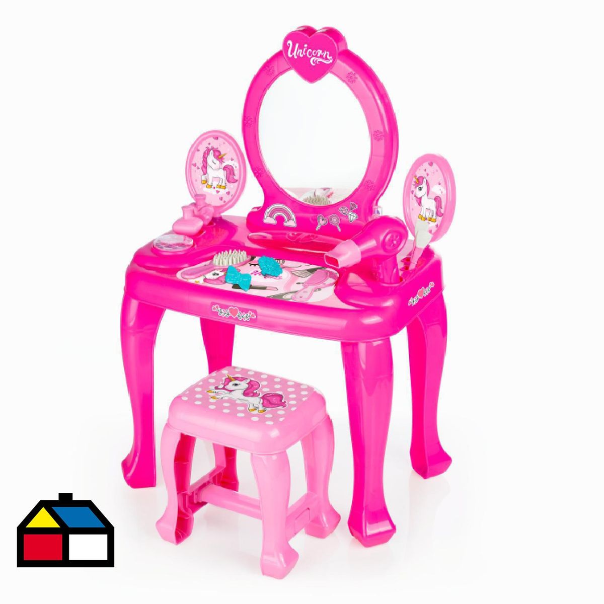 KIDSCOOL - Tocador Infantil Unicornio Con Accesorios