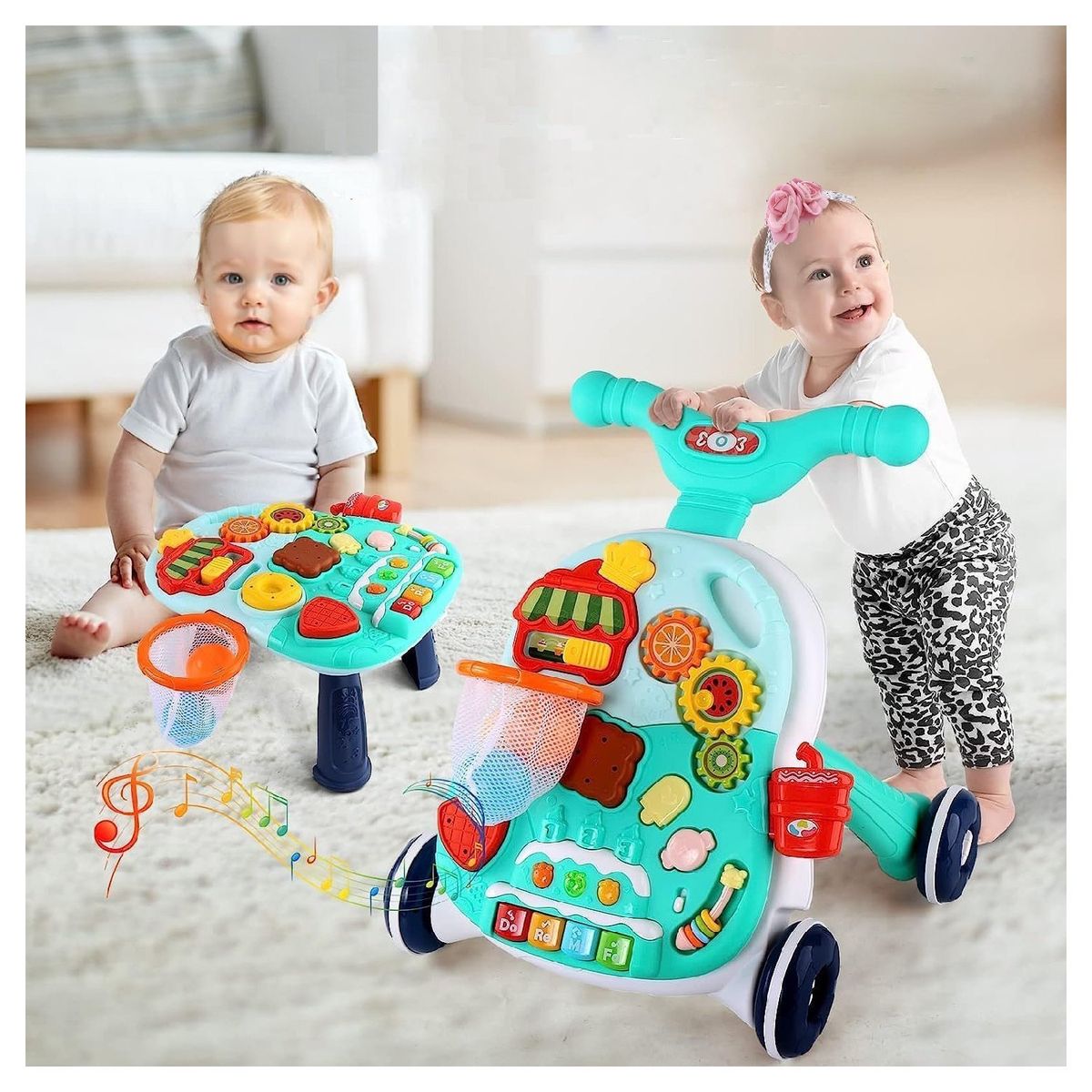 KIDSCOOL - Caminador Multifunción 4 en 1 Kidscool Verde Desde 9 meses