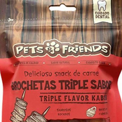 Imagen 2 del producto Snack perro brochetas triple sabor 100 gr