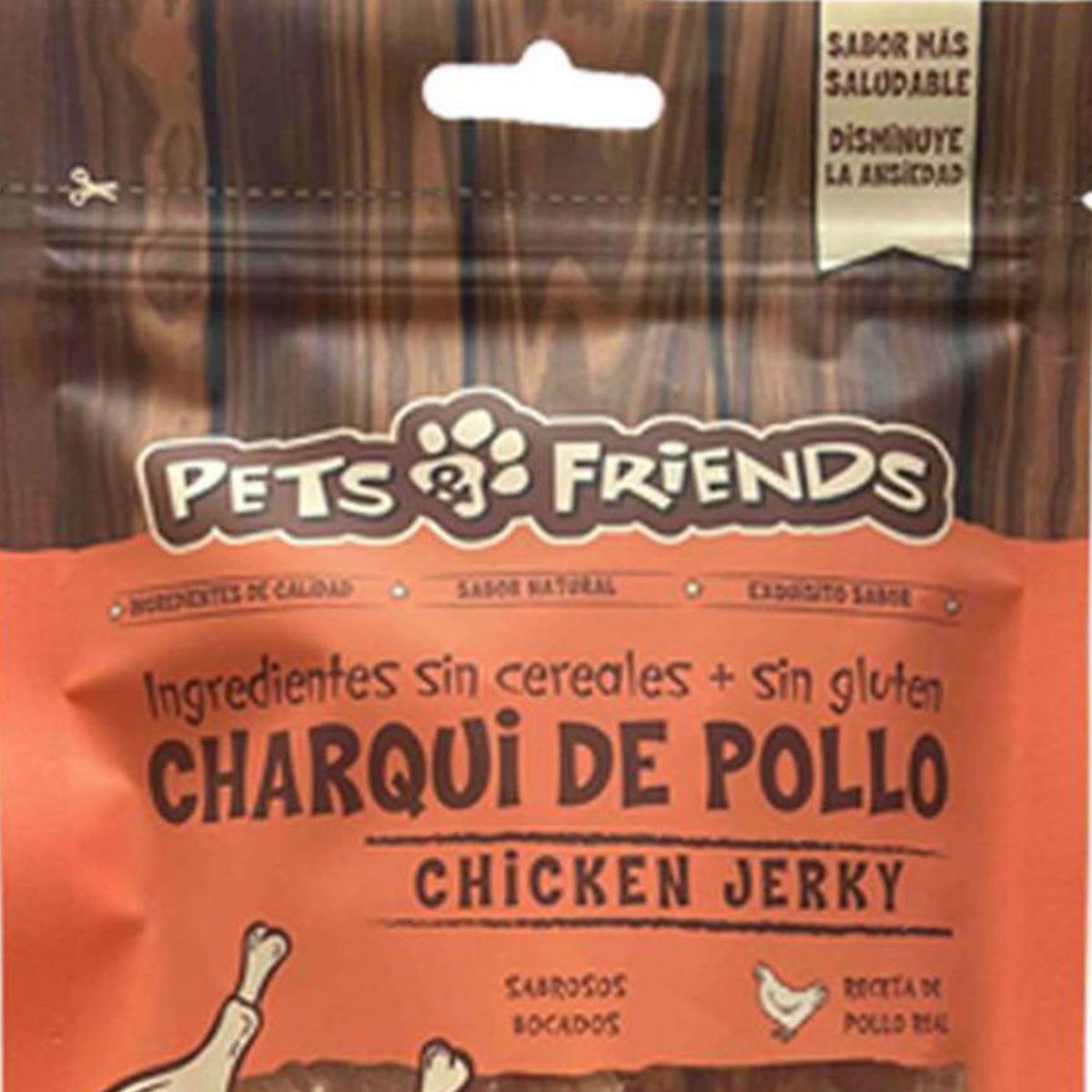 PETS AND FRIENDS - Snack perro charqui de pollo 100 gr