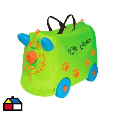 Maleta verde con ruedas Kidscool