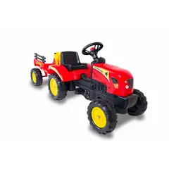 KIDSCOOL - Tractor con Carro de Arrastre Rojo Desde 18 meses