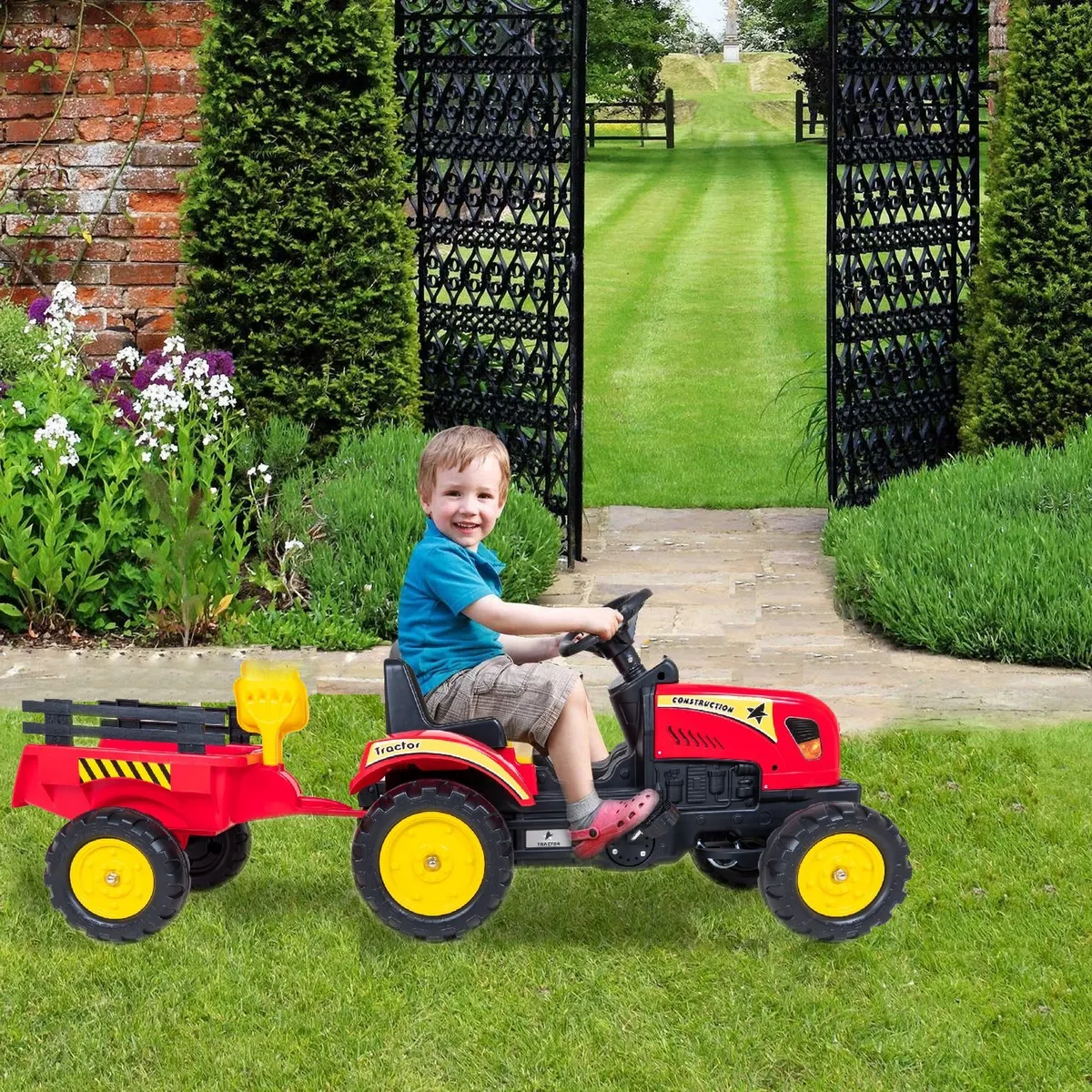 KIDSCOOL - Tractor con Carro de Arrastre Kidscool Rojo Desde 18 meses