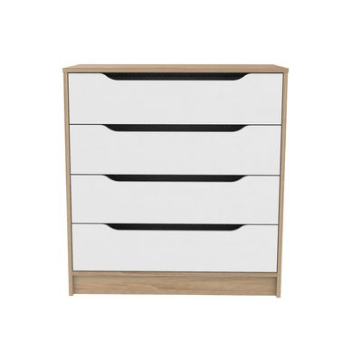 Cmoda 4 cajones olmo- blanco