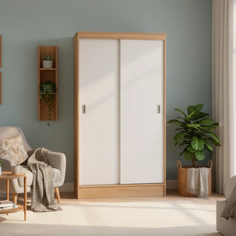 CIC Clóset Caburgua 2 Puerta(s) 3 Repisa(s) 100x180x51 cm Café