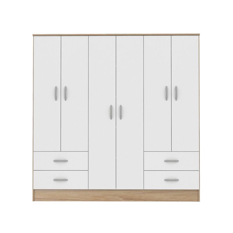 CIC - Clóset Maipo 6 Puerta(s) 4 Cajón(es) 4 Repisa(s) 180x180x47 cm Café