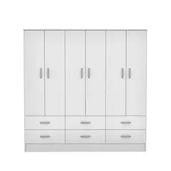 CIC - Clóset Maipo 6 Puerta(s) 6 Cajón(es) 3 Repisa(s) 180x180x47 cm Blanco