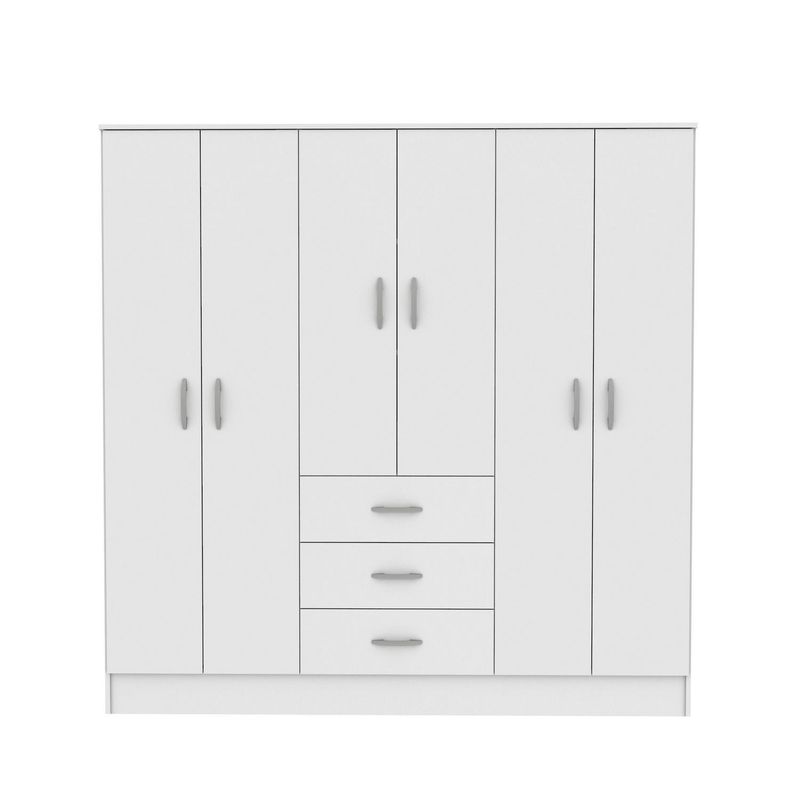 CIC - Clóset Maipo 6 Puerta(s) 3 Cajón(es) 2 Repisa(s) 180x180x47 cm Blanco