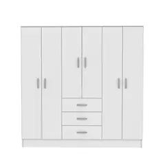 CIC - Clóset Maipo 6 Puerta(s) 3 Cajón(es) 2 Repisa(s) 180x180x47 cm Blanco