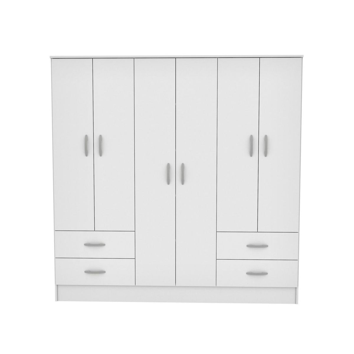 CIC - Clóset Maipo 6 Puerta(s) 4 Cajón(es) 4 Repisa(s) 180x180x47 cm Blanco