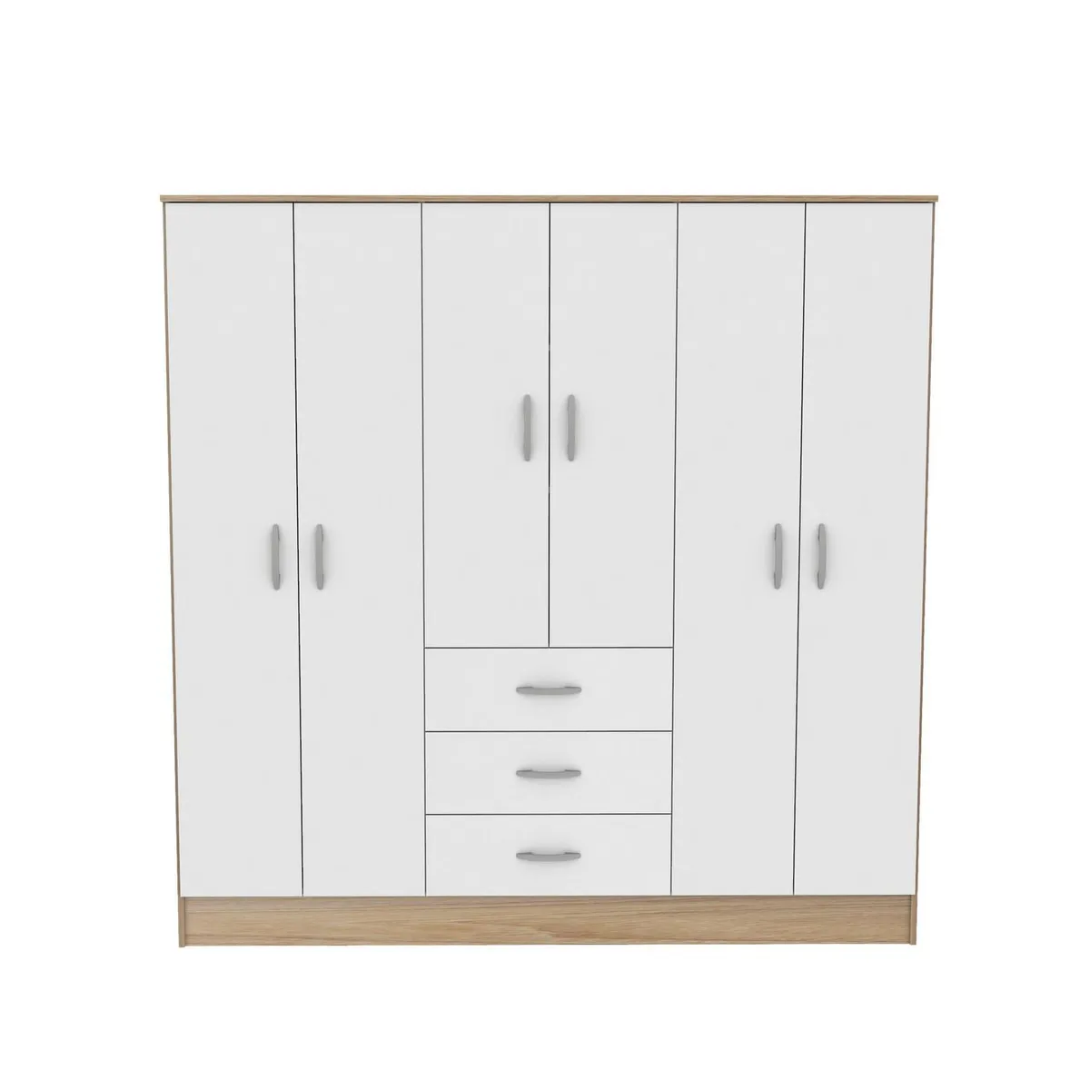 CIC - Clóset Maipo 6 Puerta(s) 3 Cajón(es) 2 Repisa(s) 180x180x47 cm Café