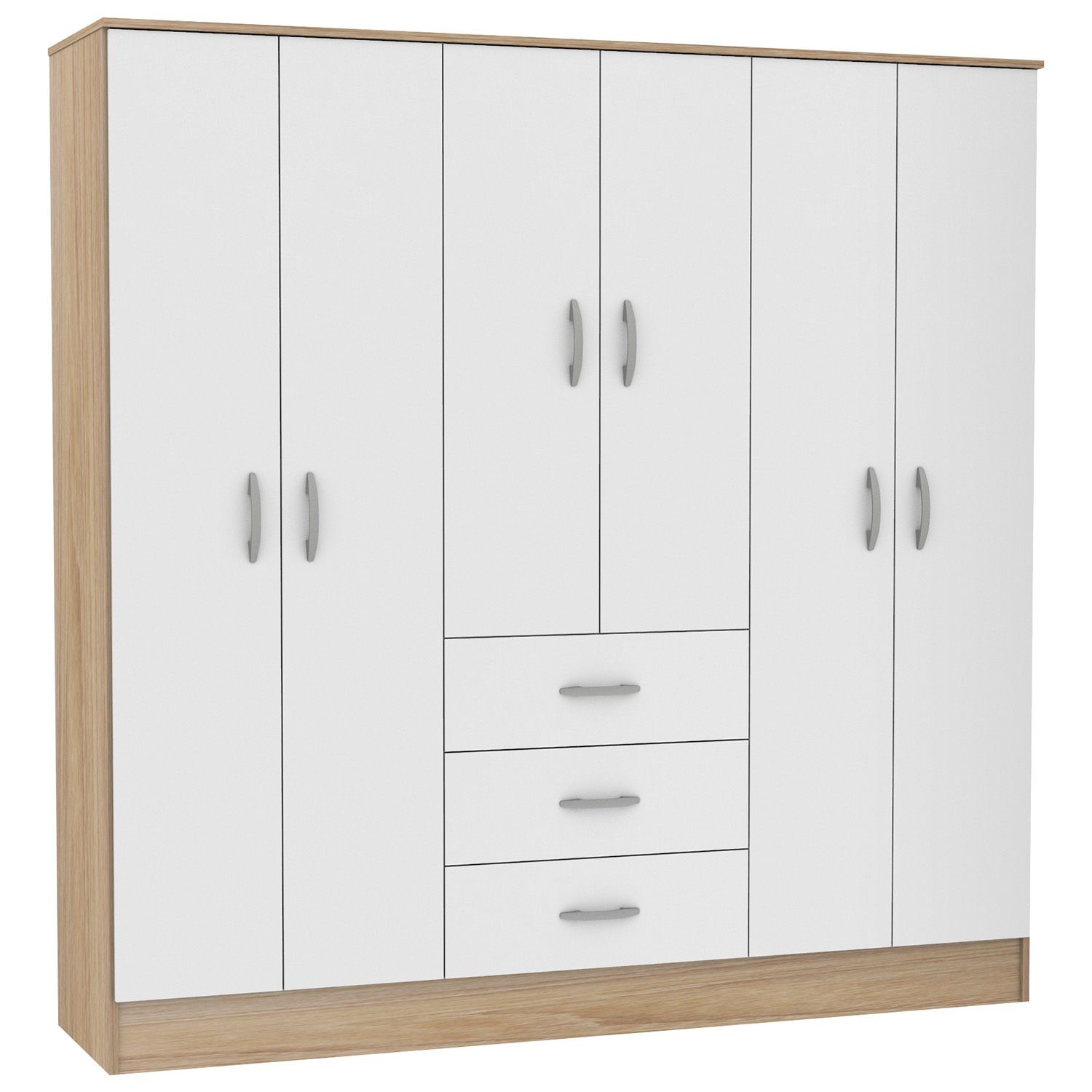 CIC Clóset Maipo 6 Puerta(s) 3 Cajón(es) 2 Repisa(s) 180x180x47 cm