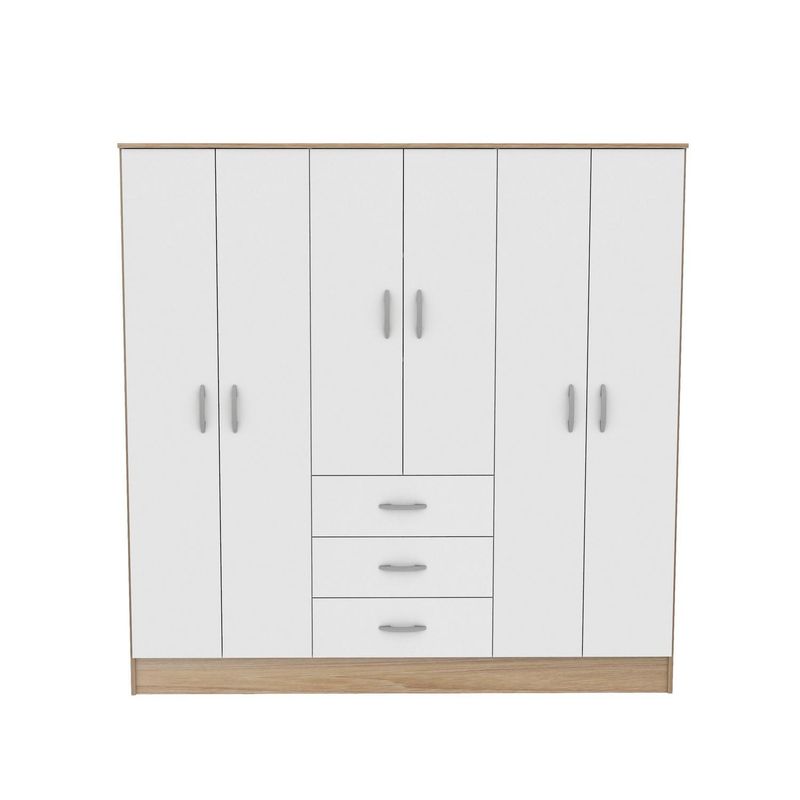 CIC - Clóset Maipo 6 Puerta(s) 3 Cajón(es) 2 Repisa(s) 180x180x47 cm Café