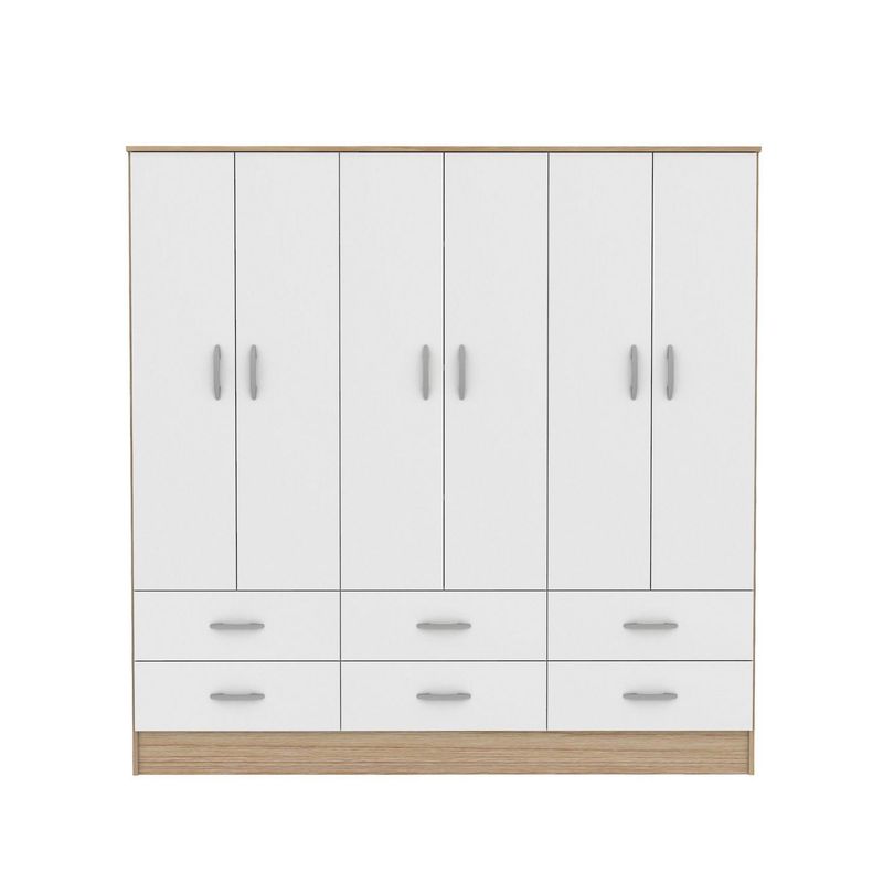 CIC - Clóset Maipo 6 Puerta(s) 6 Cajón(es) 3 Repisa(s) 180x180x47 cm Café