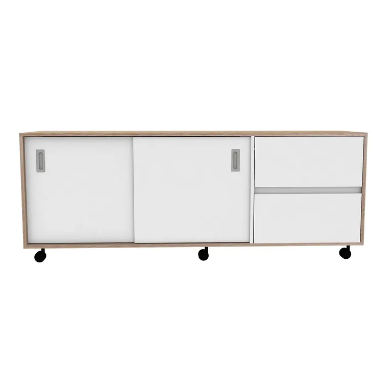 CIC Rack Nash 2 puertas correderas 2 cajones ruedas