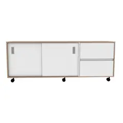 CIC - Rack Nash 2 puertas correderas 2 cajones ruedas