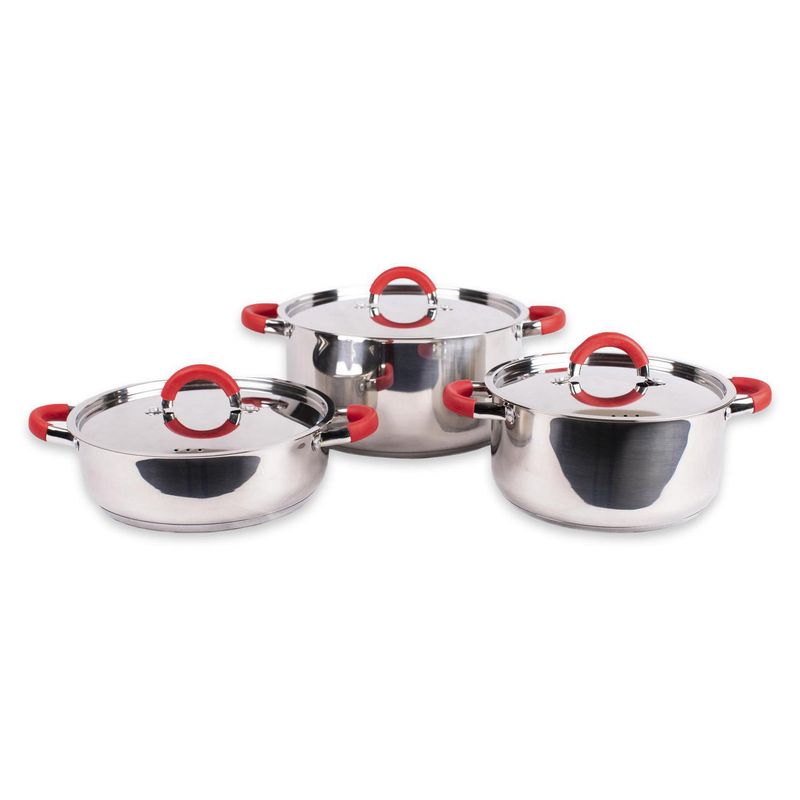 DORAL - Batería de Cocina 6 Piezas Acero inoxidable Nizza Gris