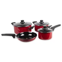 Batería de cocina acero vitrificado 7 piezas nápoles