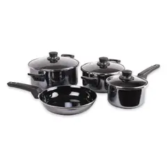 DORAL - Batería de cocina acero vitrificado 7 piezas nápoles