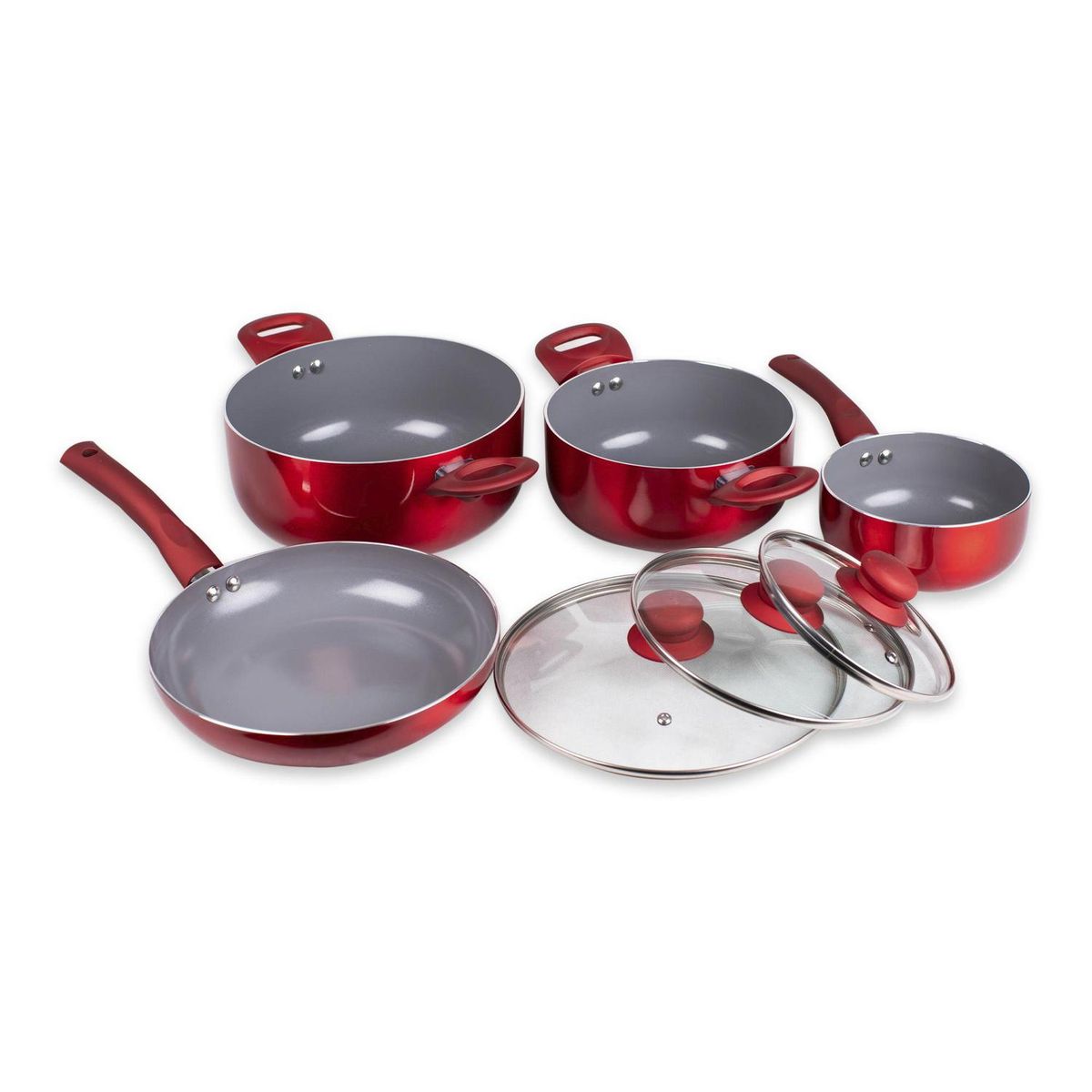 DORAL - Batería de cocina aluminio/titanio 7 piezas