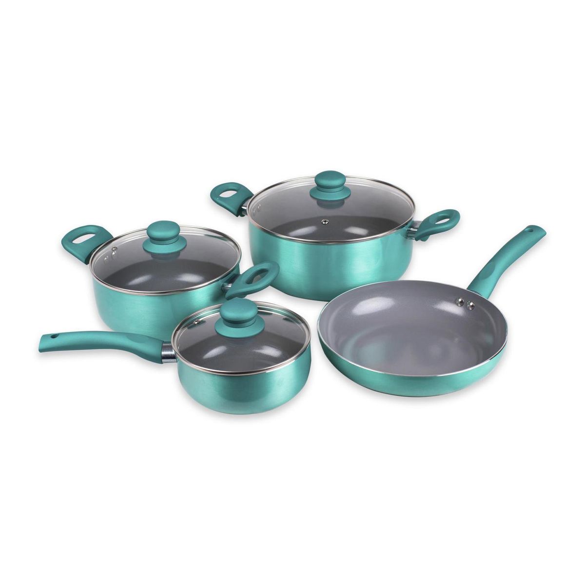 DORAL - Batería de cocina aluminio/titanio 7 piezas