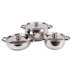 DORAL - Batería de cocina acero inoxidable 6 piezas málaga