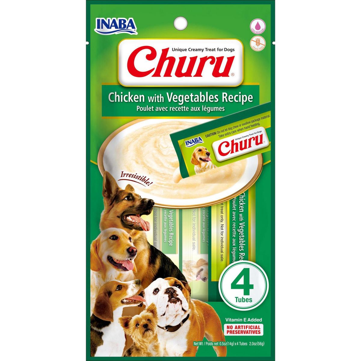 CHURU - Churu snack puré perros pollo vegetales 56 gr