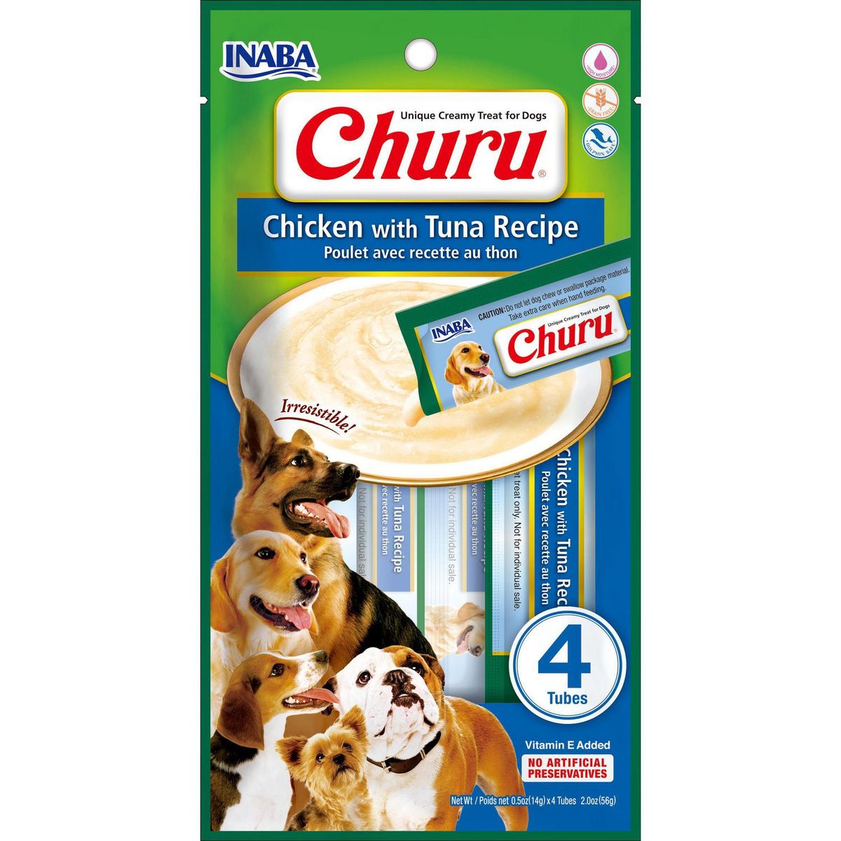 CHURU - Churu snack puré perros pollo con atún 56 gr