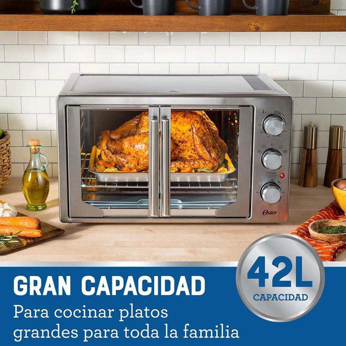 OSTER - Horno french door con air fryer