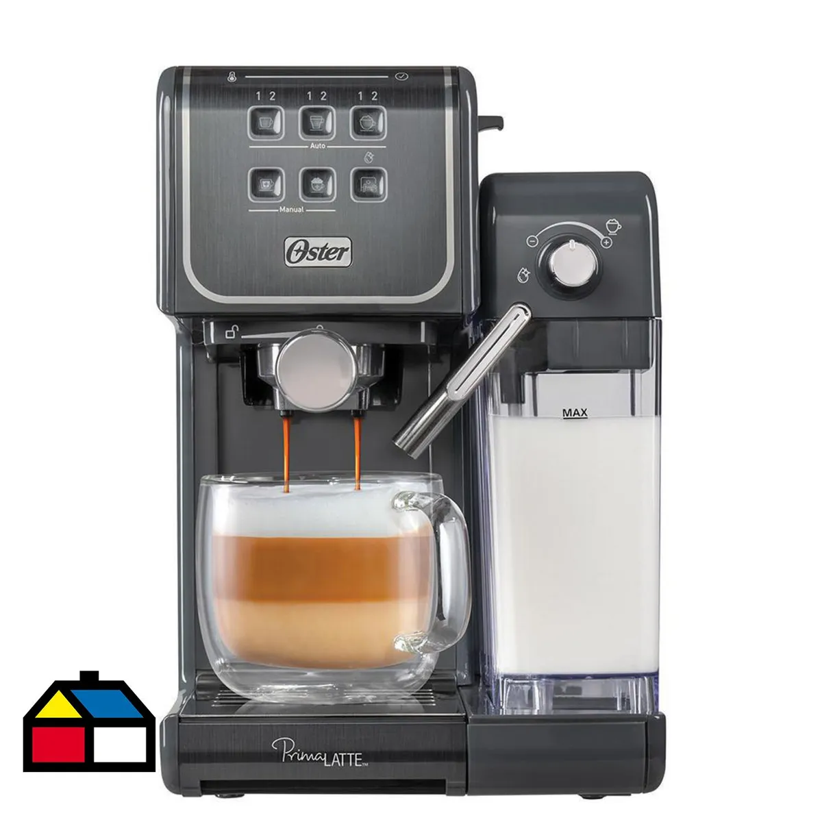 OSTER - Cafetera Primma Latte Touch 1.4 l 1400 W Gris