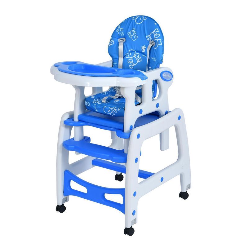 KIDSCOOL - Silla de Comer 3 Funciones New Azul 108x60x68 cm